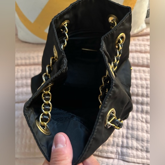 Black with gold strap Prada purse used twice - Picture 4 of 4